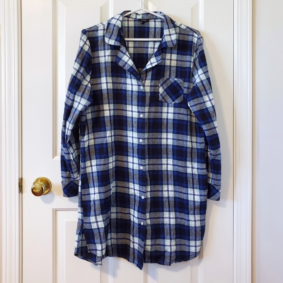 Long Plaid Flannel Shirt - Picture 1 of 5